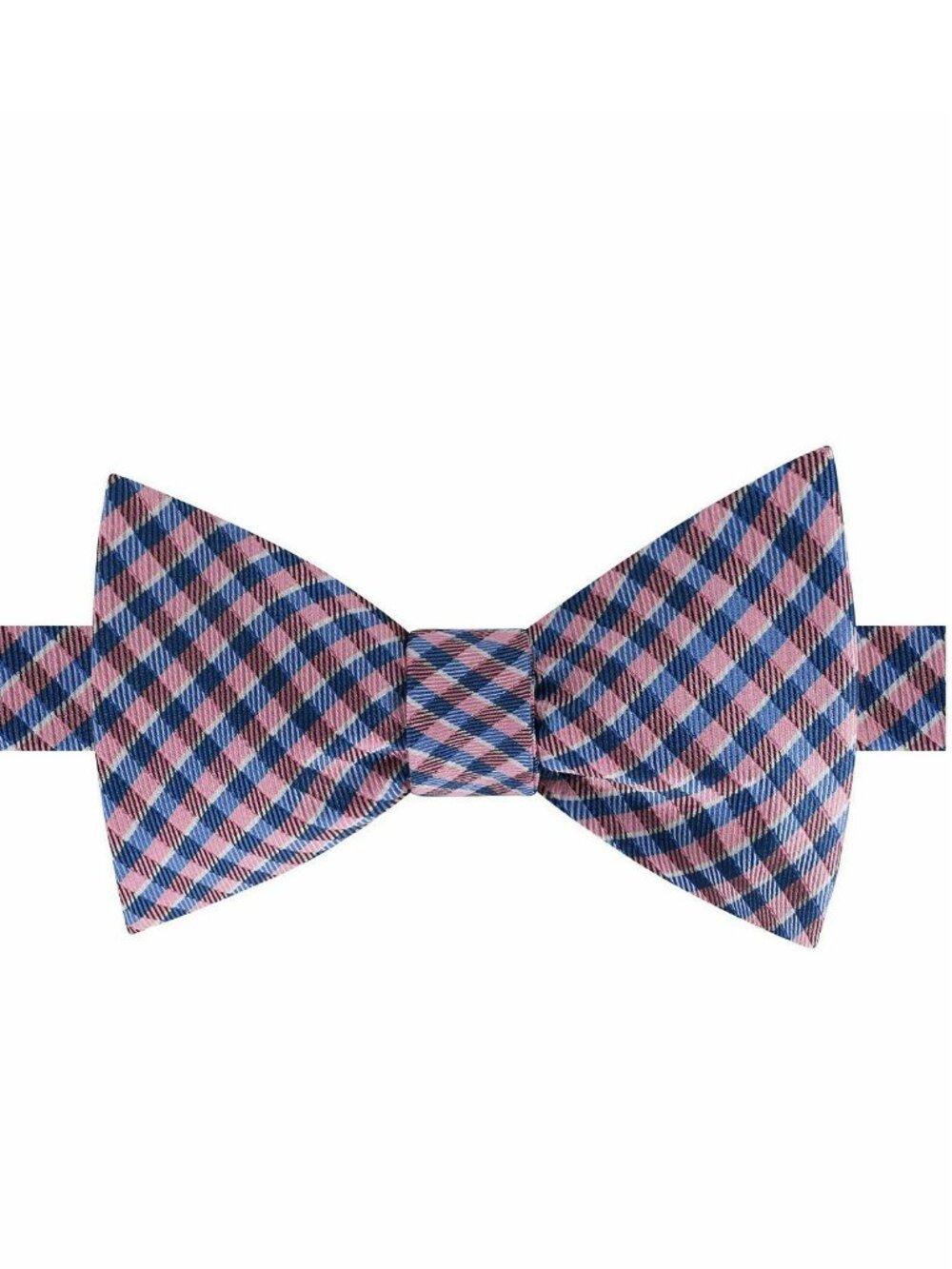 Tommy Hilfiger Men's York Mini-Plaid To-Tie Bow-Tie, Pink Multi, One Size, NWT